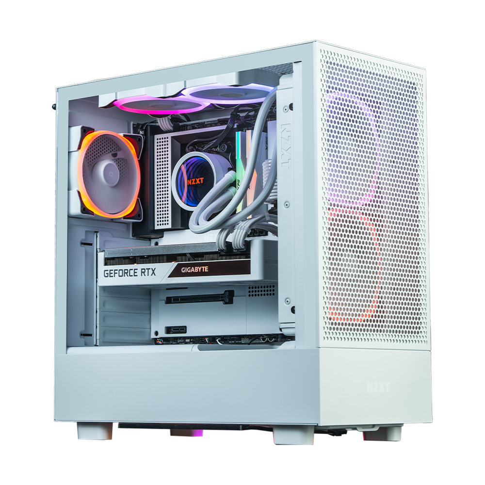 NZXT H5 Flow | ATX Tempered Glass Case (White)