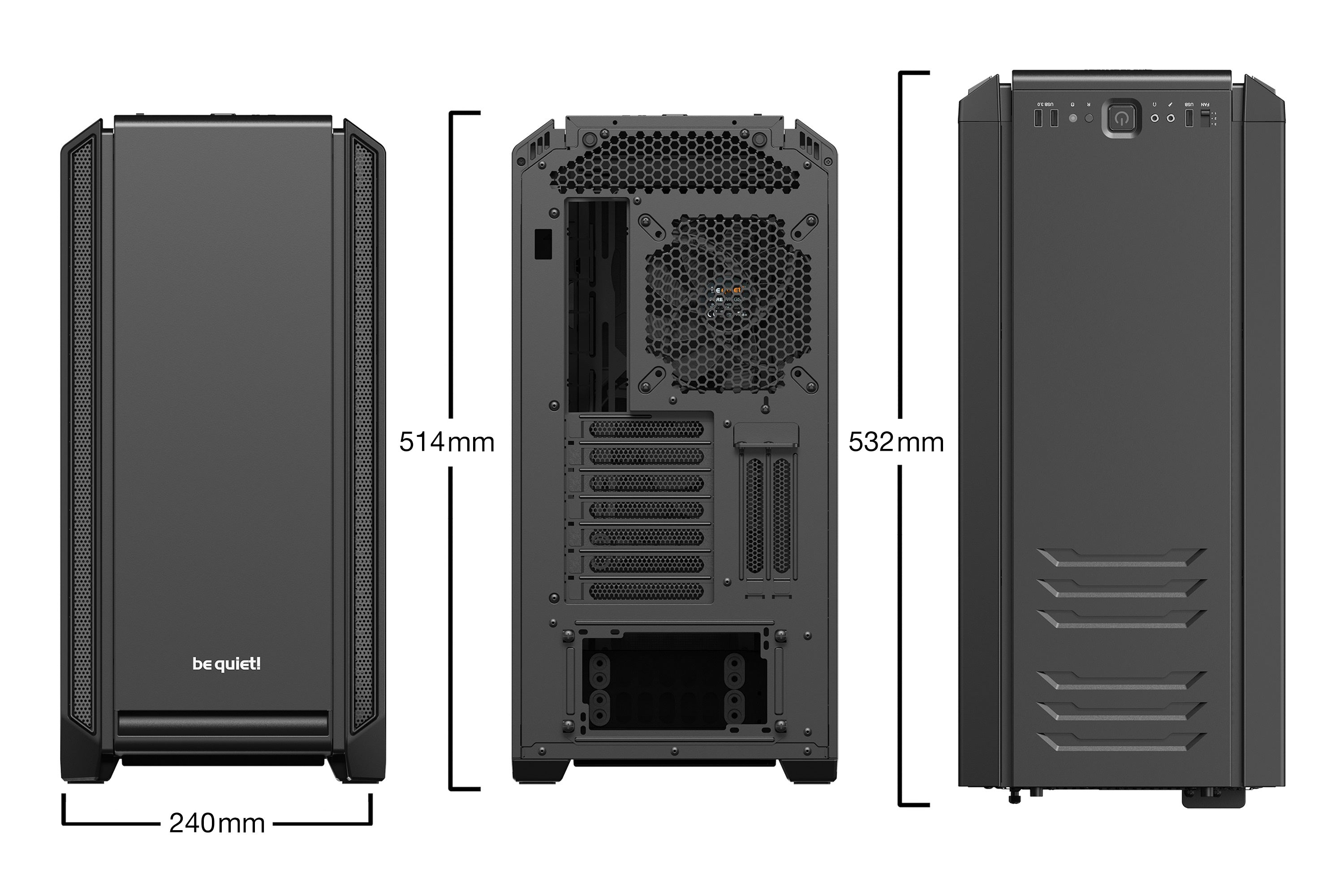 be quiet! Silent Base 601 | ATX Tempered Glass Silent Case