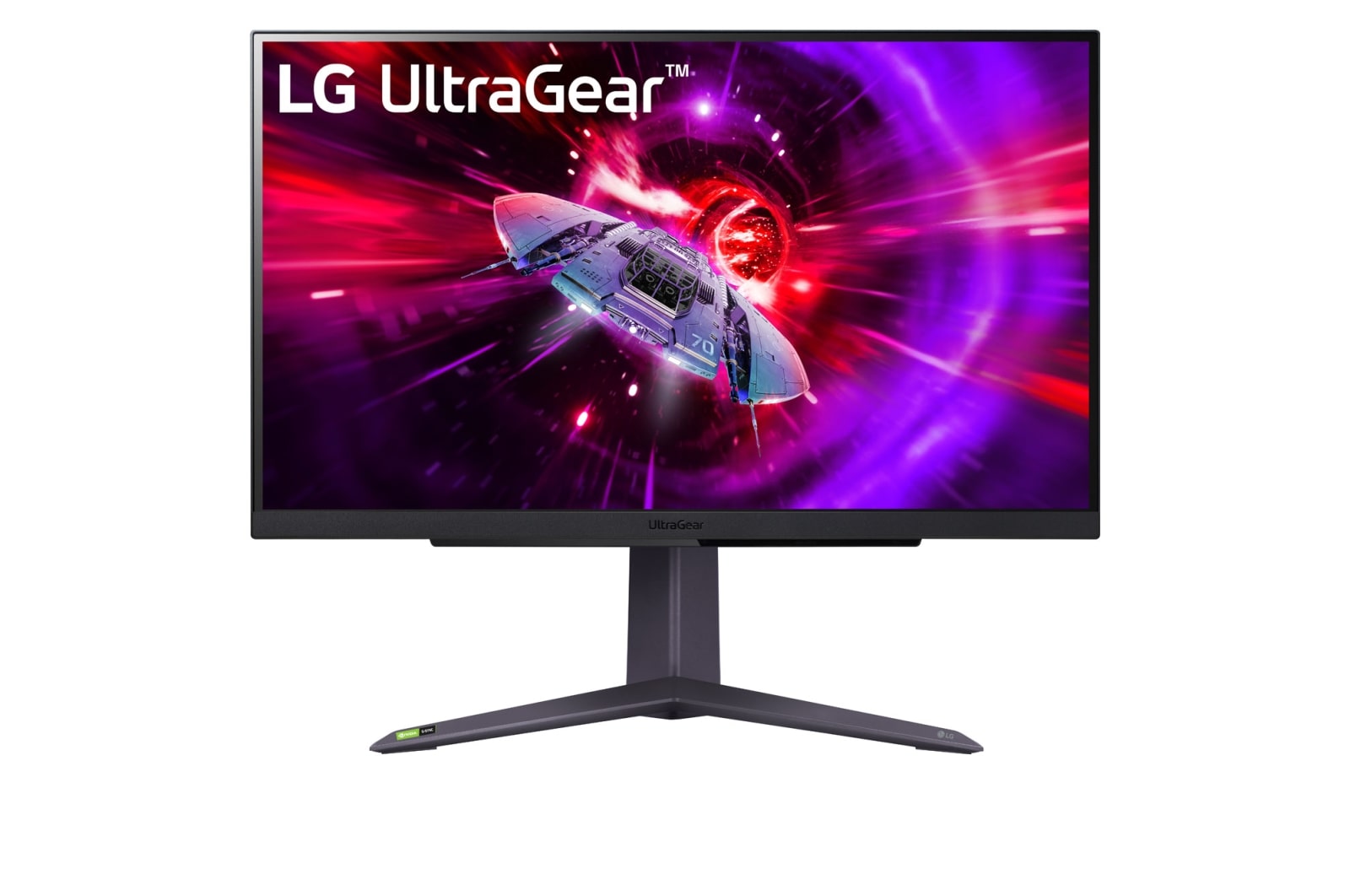 LG Ultragear QHD 165HZ Gaming Monitor right view Front view