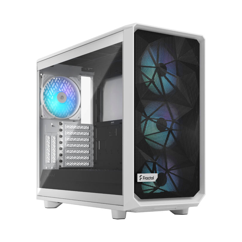 Fractal Design Meshify 2 Mini TG | mATX Tempered Glass Case (White|Clear)