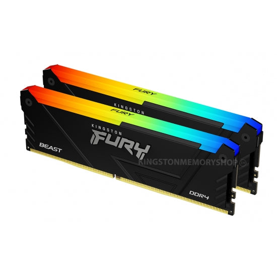 Kingston FURY Beast RGB 16GB (8x2) | DDR4 3600MHz CL17 RAM
