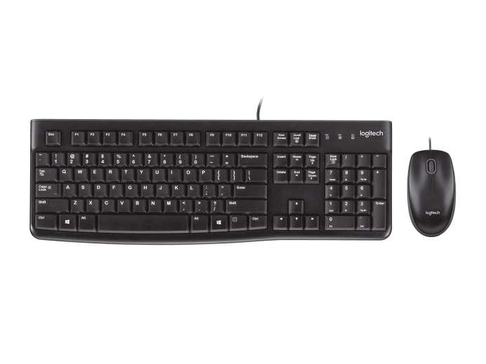 Logitech MK120 | Full Size Wired Membrane Keyboard & Mouse Combo