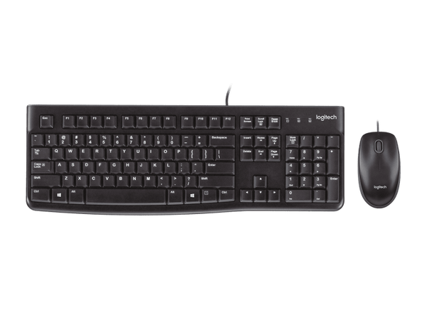Logitech MK120 Full Size Wired Membrane Keyboard Mouse Combo