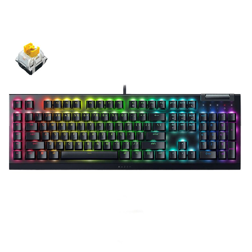 Razer BlackWidow V4 X | Wired Mechanical Gaming Keyboard (Yellow Switch)