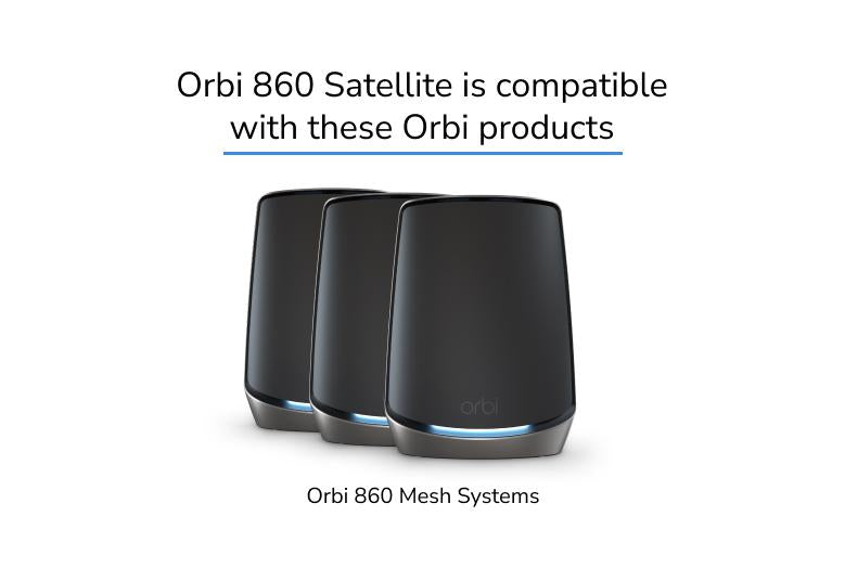 Netgear Orbi RBS860B | AX6000 Tri-Band WiFi 6 Mesh Add-on Satellite